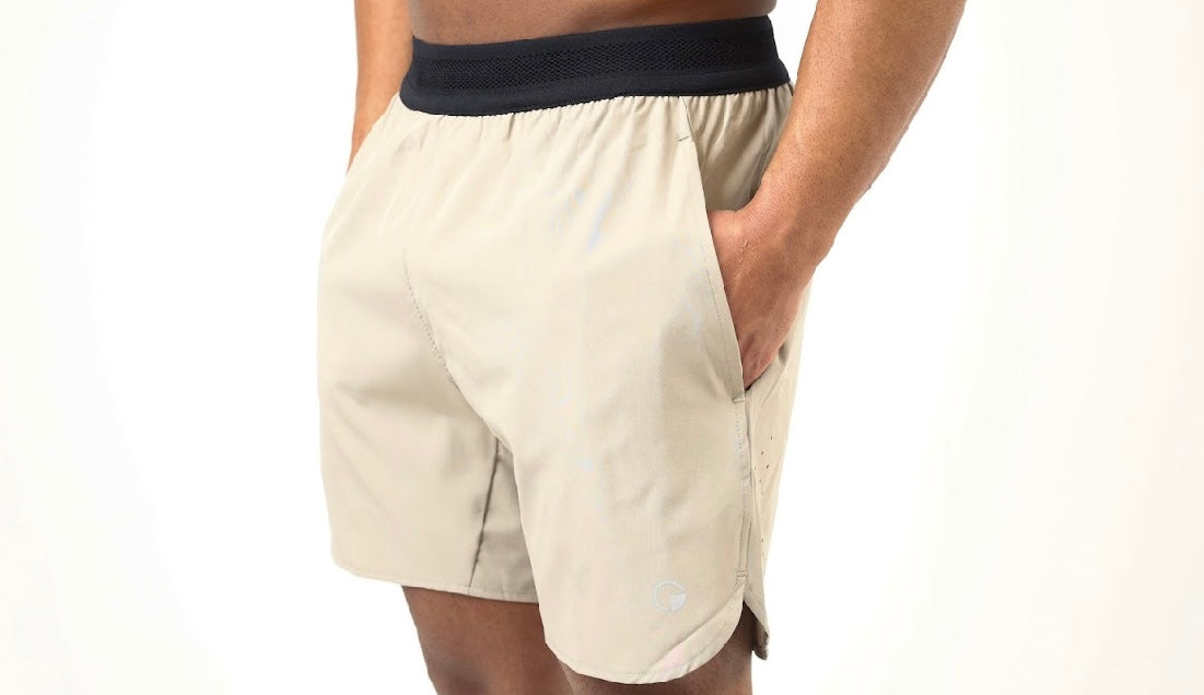 Beige sports shorts